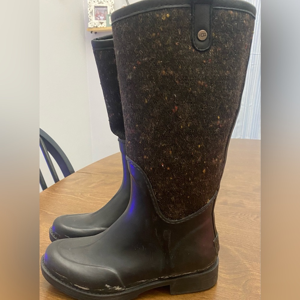 UGG Kids Black Rain & Snow Boots